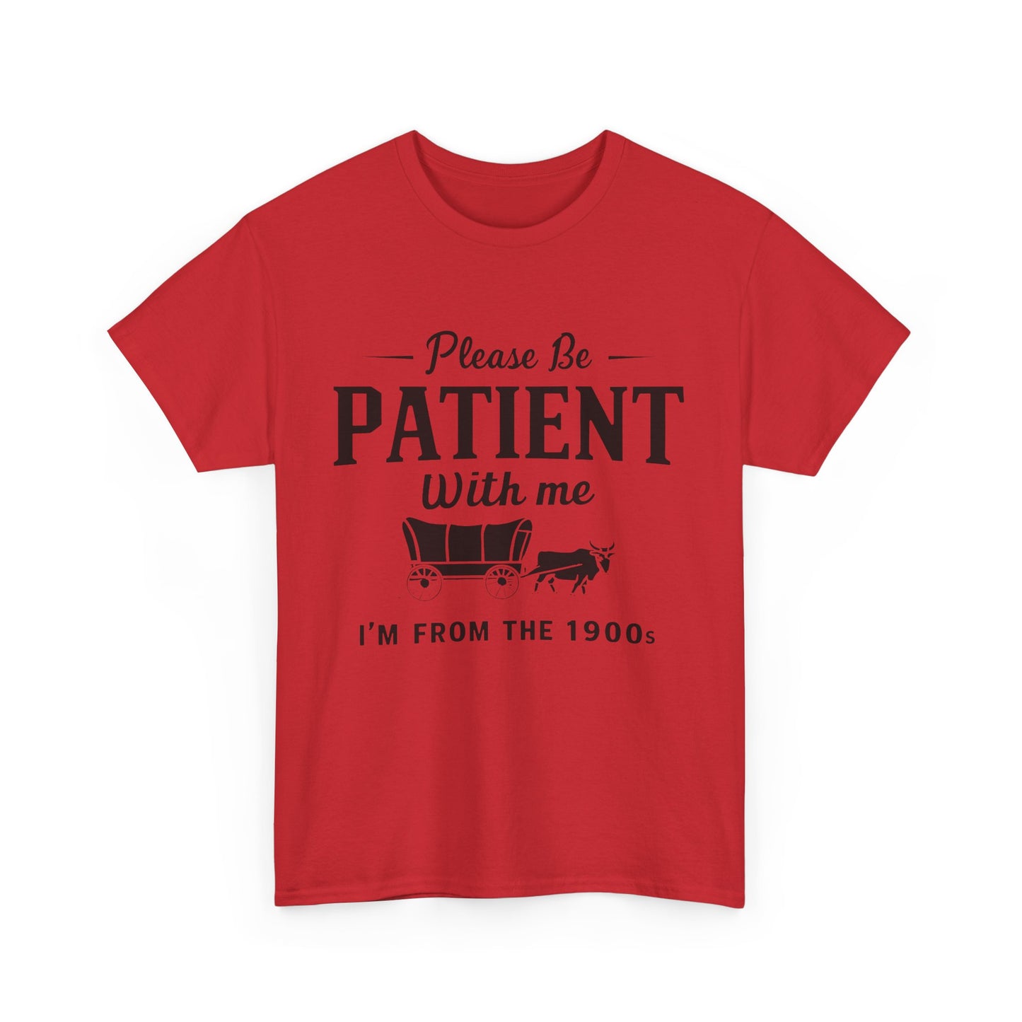 Vintage 1900s Please Be Patient With Me - Unisex Heavy Cotton Tee